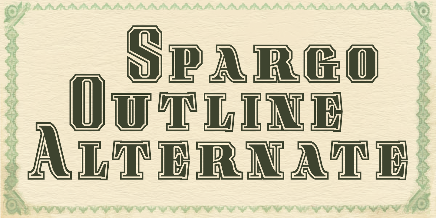 Example font Spargo #7